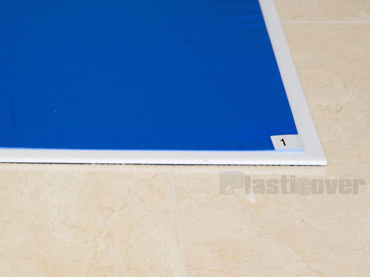 Blue Sticky Mat on White Base or Frame
